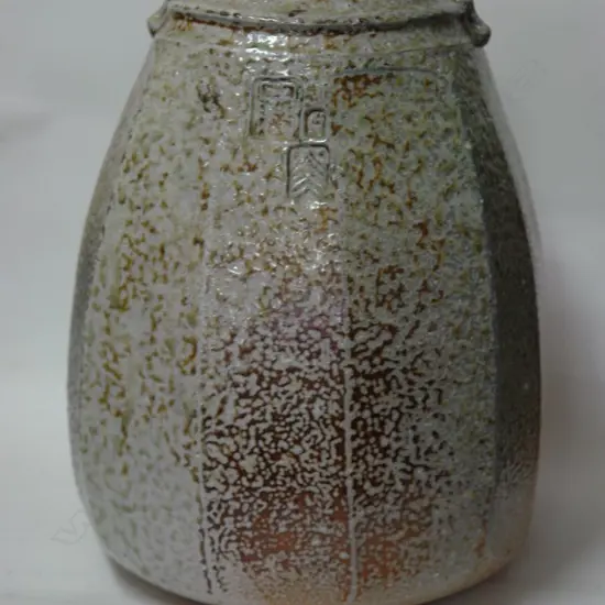 Greg Barron salt glazed 'cut sided square' vase