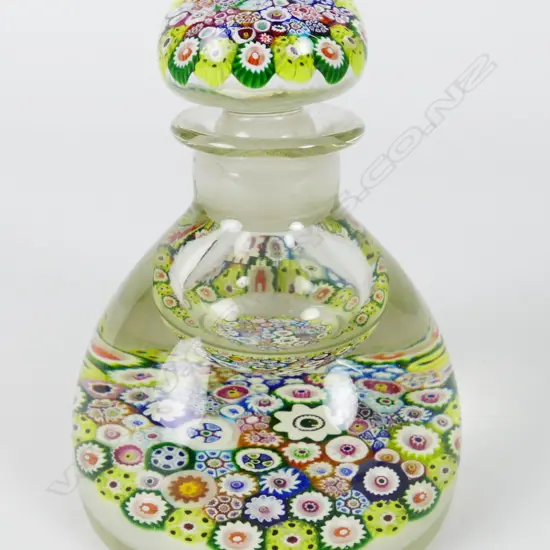 A good millefiore glass inkwell