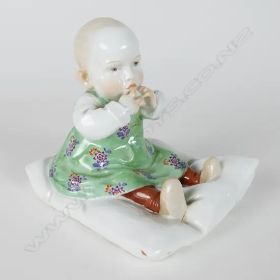 A rare Meissen porcelain figure of a child
