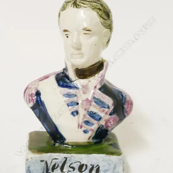 A Victorian Pratt Ware bust of Nelson
