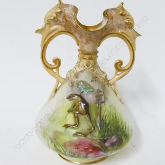 A Victorian Doulton Burslem conical vase