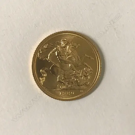 A full gold sovereign