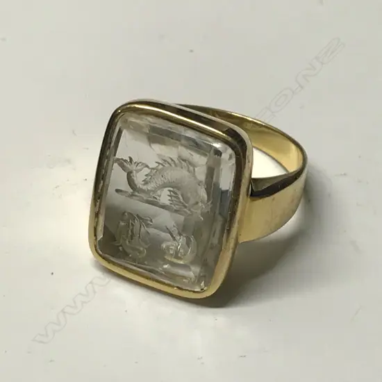 An 18ct. gold seal ring
