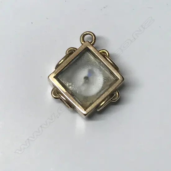 A Victorian 9ct. gold compass fob pendant