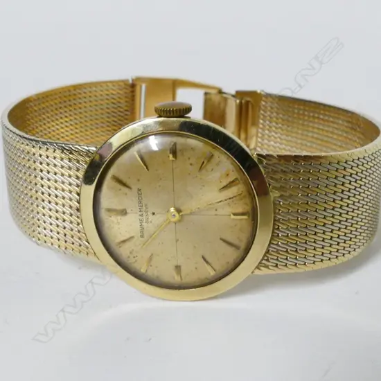 A vintage 14ct. gold Baume & Mercier lady's wristwatch