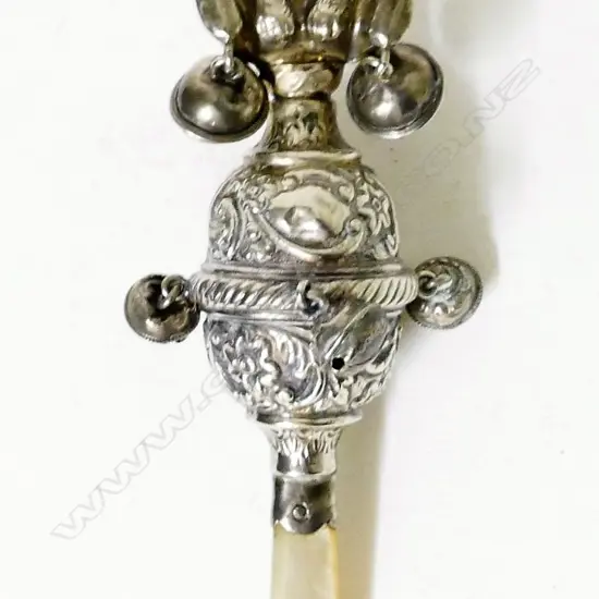 A Victorian silver baby's rattle