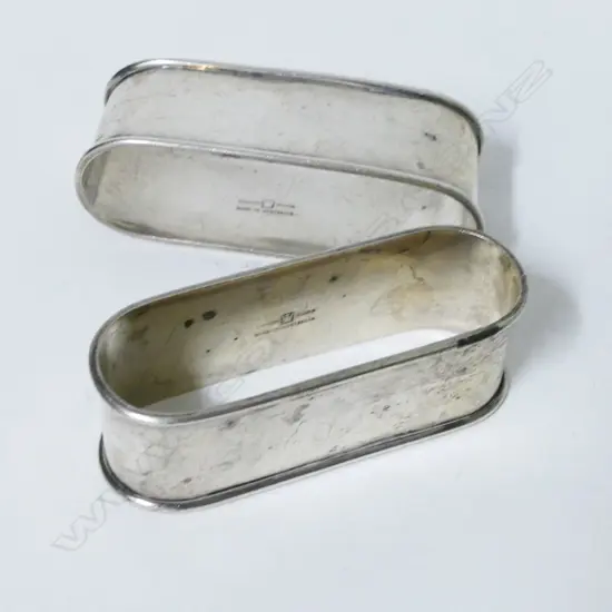 A pair of Australian silver napkin rings