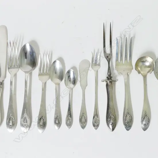 An American silver cutlery set