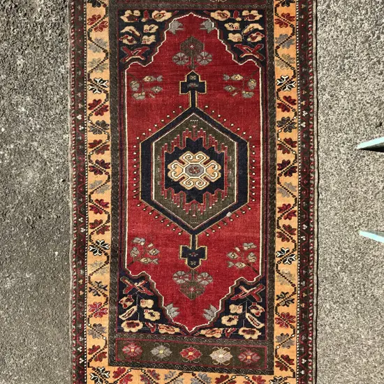 A Turkish handknotted rug