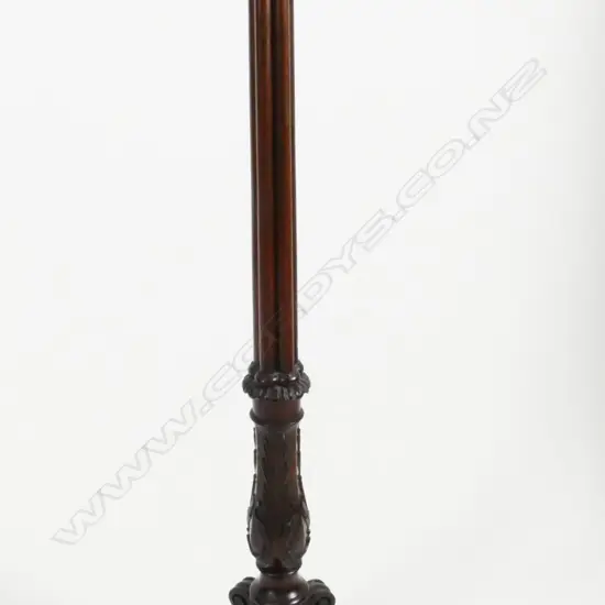 A late 19thC mahogany plant stand