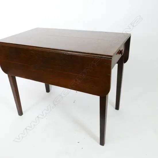 A late 19thC oak drop-side table