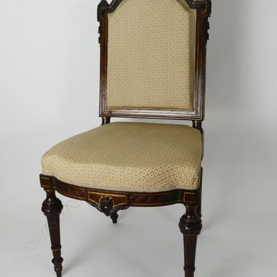 Eight good quality Louis XVI-style rosewood dining chairs