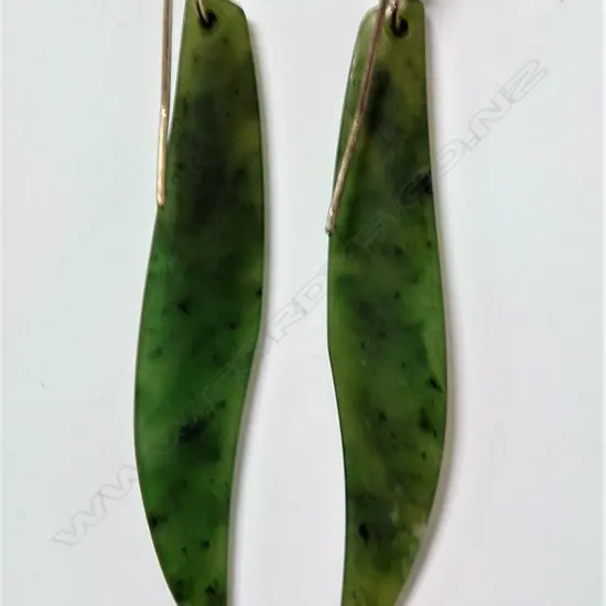 Steve Myhre pair of greenstone earrings