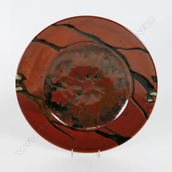 Japanese style pottery plate