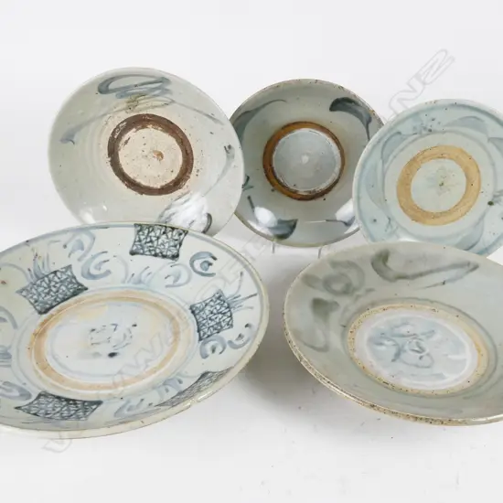 Five Sawankhalok (Northern Thailand) plates