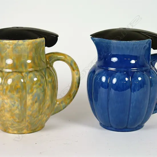 Two Temuka Ware pottery electric jugs