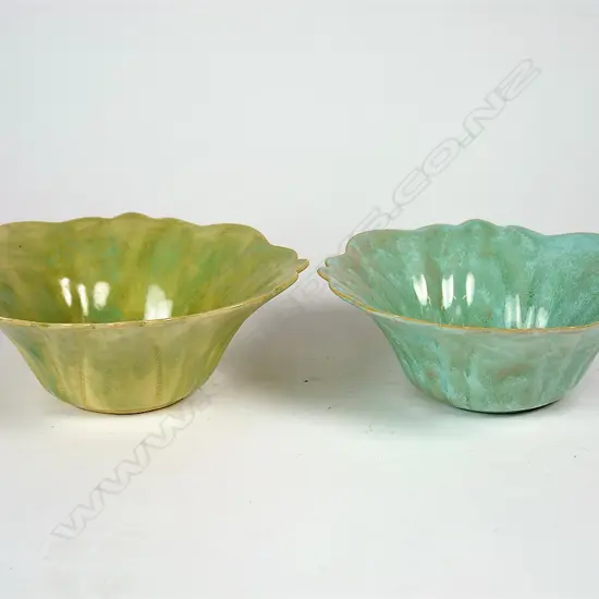 Two Amalgamated pottery flared bowls