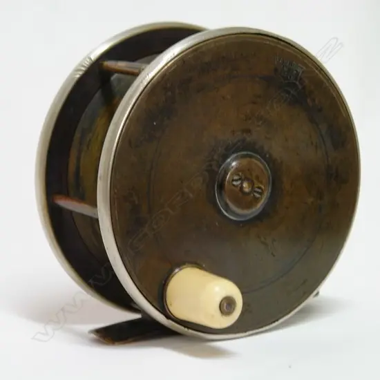 A c.1890s P.D.Malloch of Perth 4½" brass salmon reel