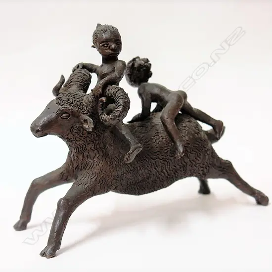 E. Hope sculpted bronze figure group