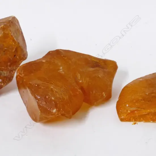 Three kauri gum pieces