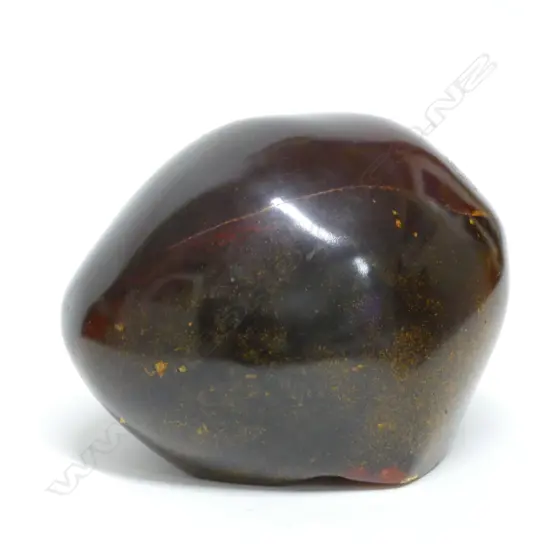 A polished kauri gum nugget