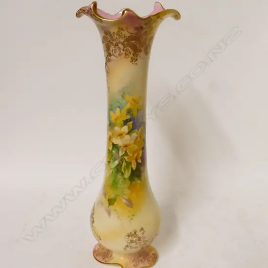 A Doulton Burslem tall painted by Charles Hart
