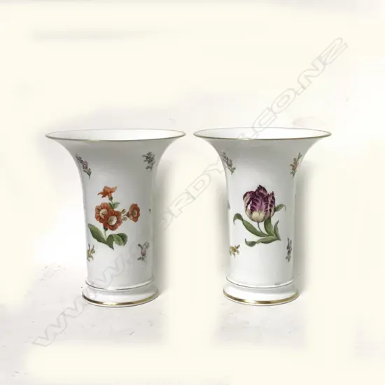 A pair of Nymphenburg porcelain vases
