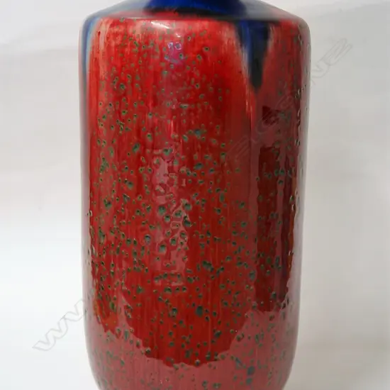 An impressive modern Chinese large sang de boeuf glazed vase