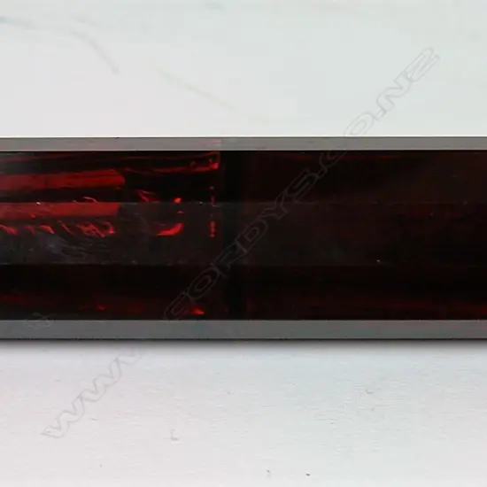 A Victorian silver and ruby glass double ended scent bottle