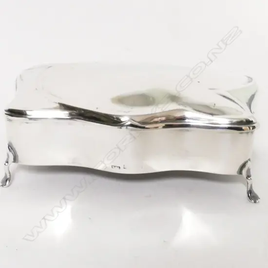 An early 1900s silver trinket box