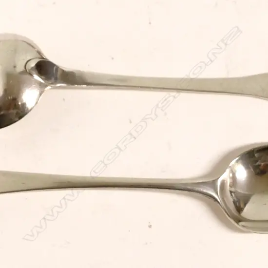 Two George III silver tablespoons