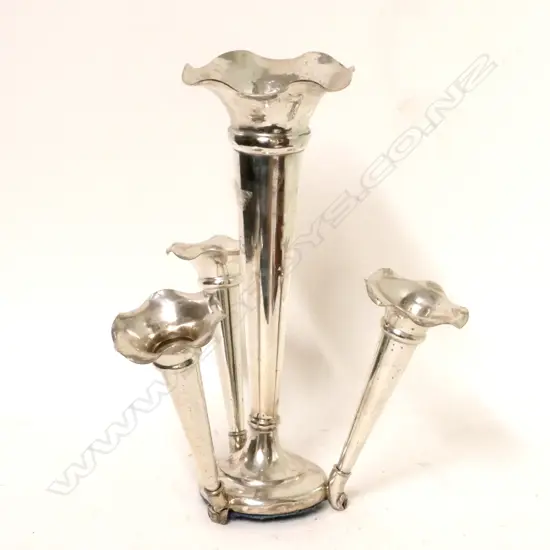 A silver epergne vase