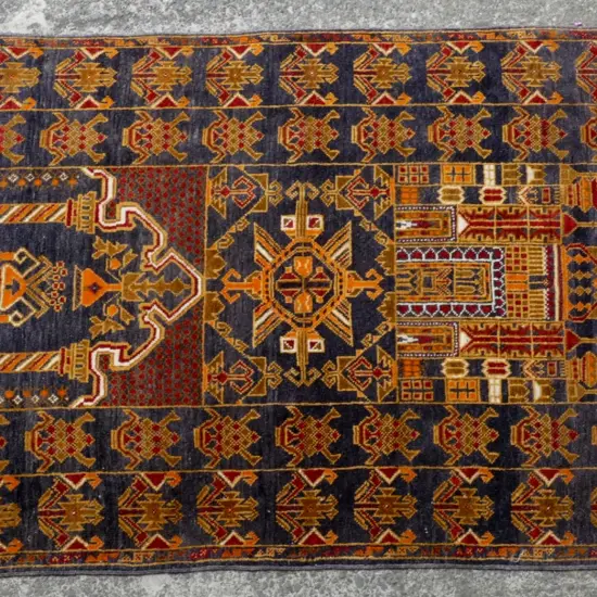 An Afghan all wool prayer rug