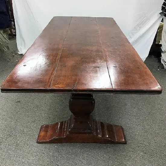 A good quality walnut refectory table