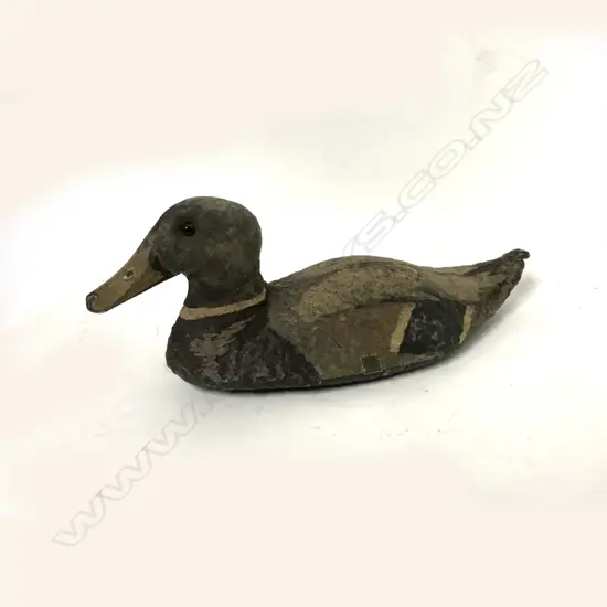 An antique c.1910 15" canvas Mallard drake decoy