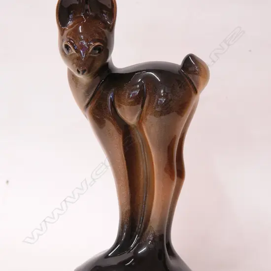 A Crown Lynn sculpture of a stylised standing fawn