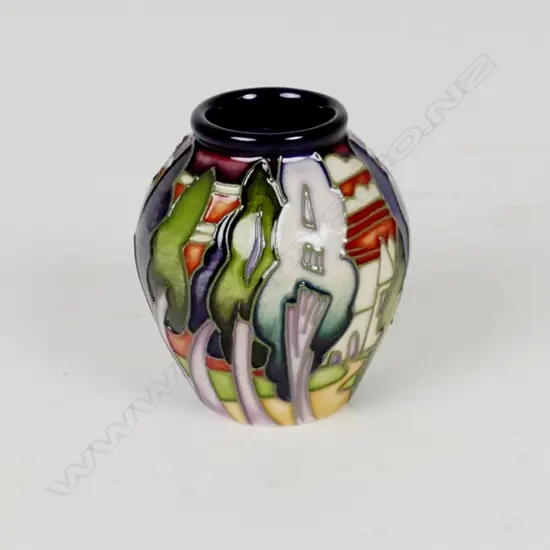 A Moorcroft miniature vase' Lodge Hill'
