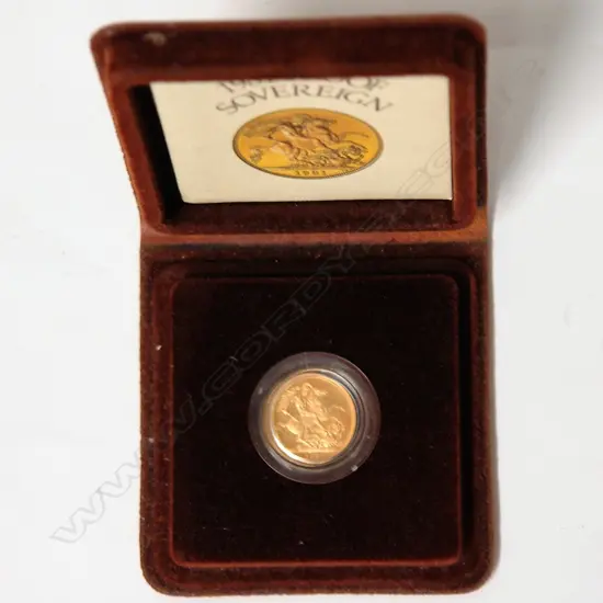 A 1981 gold proof full sovereign