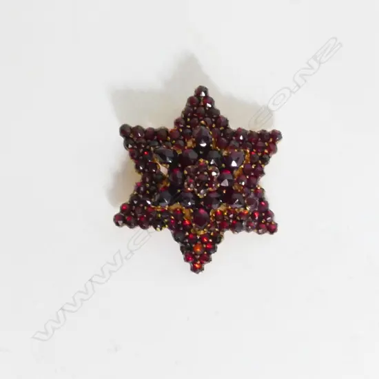 A vintage Bohemian garnet brooch