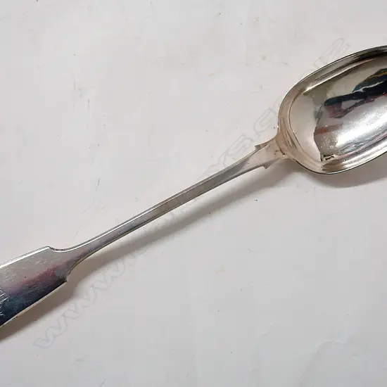 A Victorian silver pie spoon
