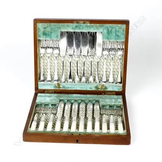A set of six Victorian fruit knives and forks