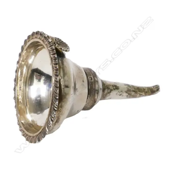 A Georgian silver wine funnel