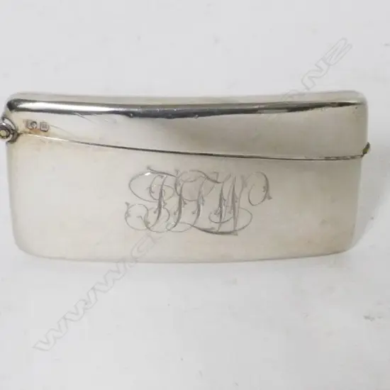 A small late Victorian silver card case