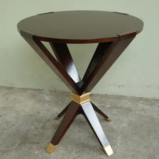 A contemporary designer Art Deco French style mahogany side table
