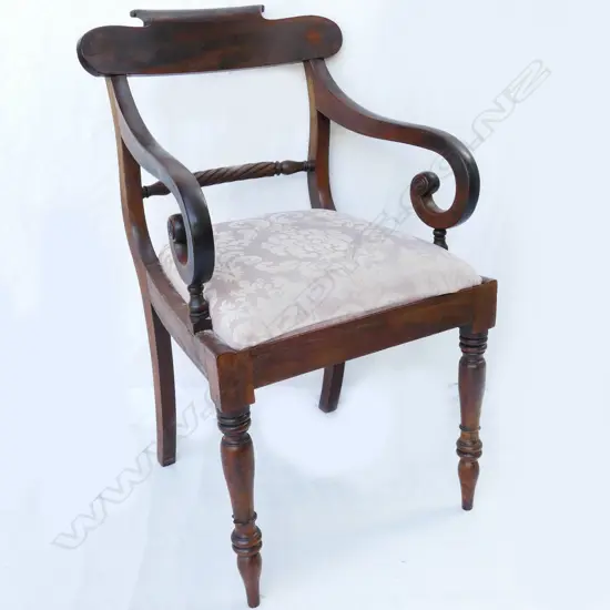 A Regency open elbow armchair