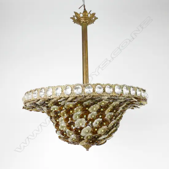 A large decorative ceiling light