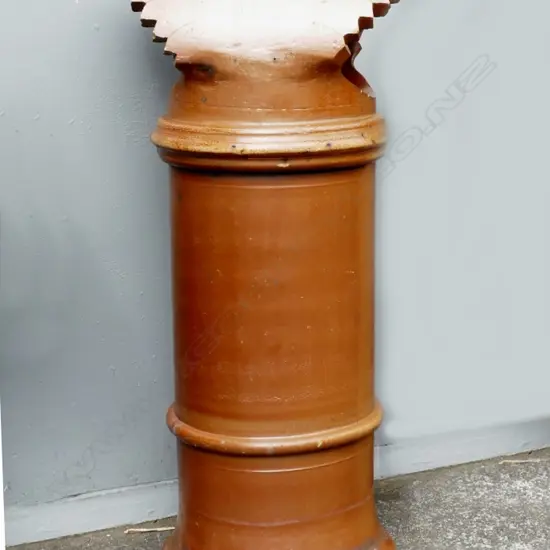 An old salt glaze chimney pot