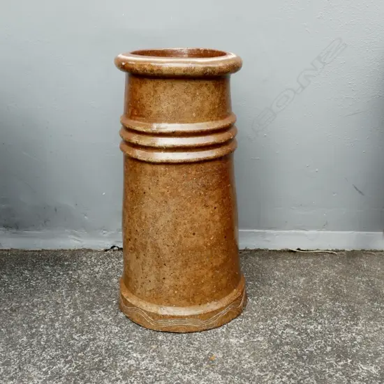 A New Zealand colonial salt glaze chimney pot