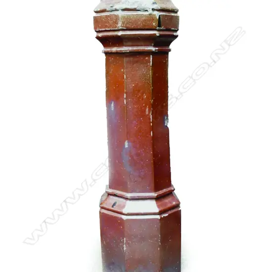 A tall late 19thC salt glaze chimney pot